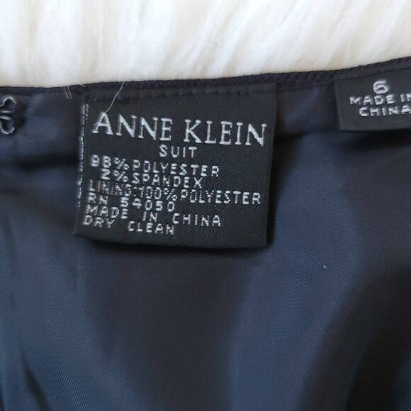 Anne Klein Suit Career Skirt Black Straight Knee Length Lined 6 - Picture 8 of 8